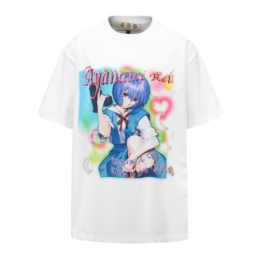 Angoisse Ayanami Rei Print White Tee