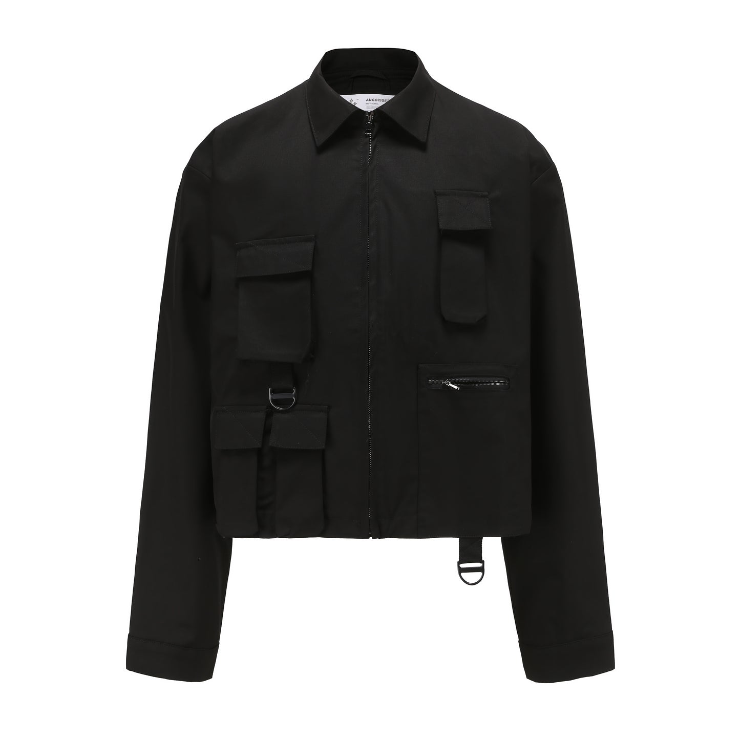 Angoisse Waxed Nylon Multi-Pocket Cropped Jacket