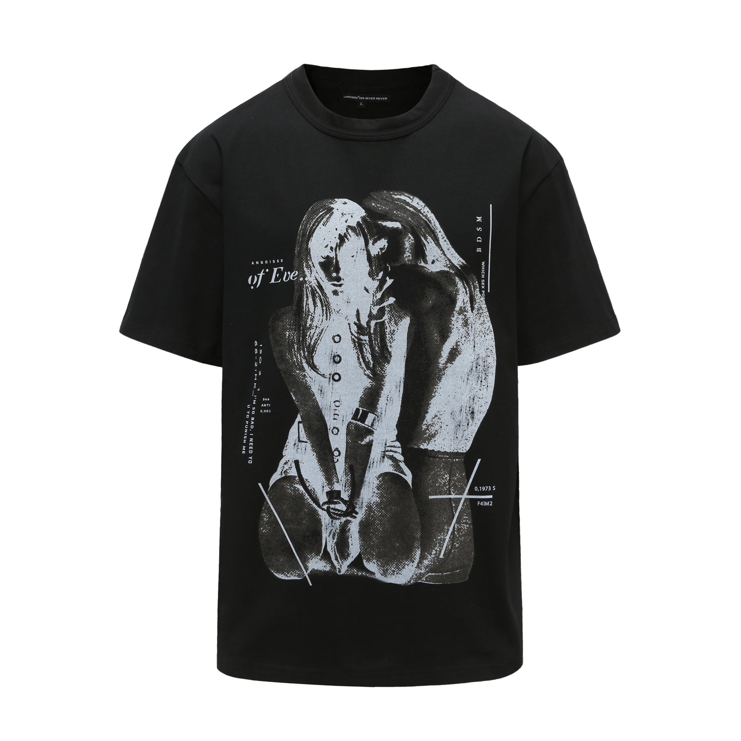 Angoisse BDSM Black Print Tee