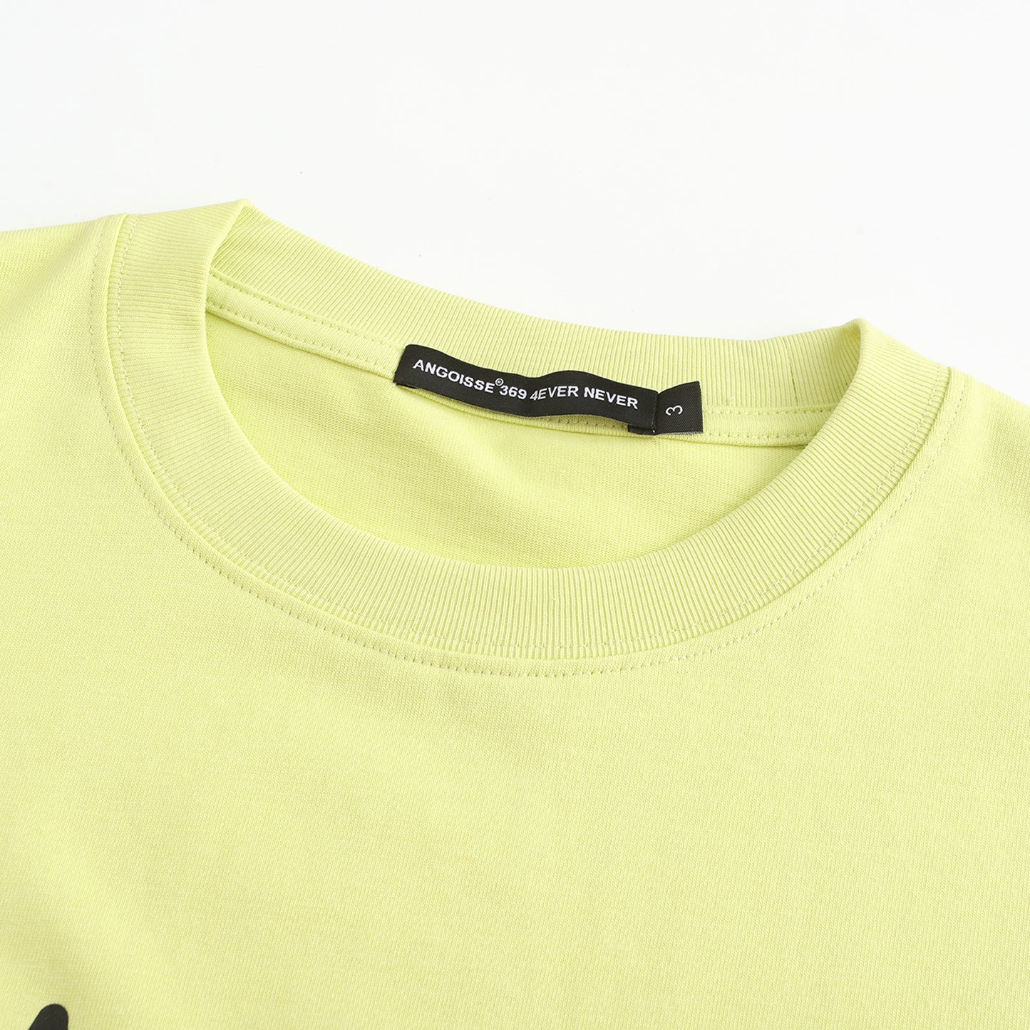 Angoisse DataWorld Split Flocking Print Lemon Yellow Tee